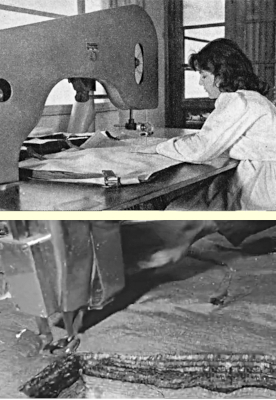 Découpage de matelas de tissus