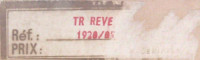 Rêve - étiquette