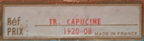 Capucine - étiquette